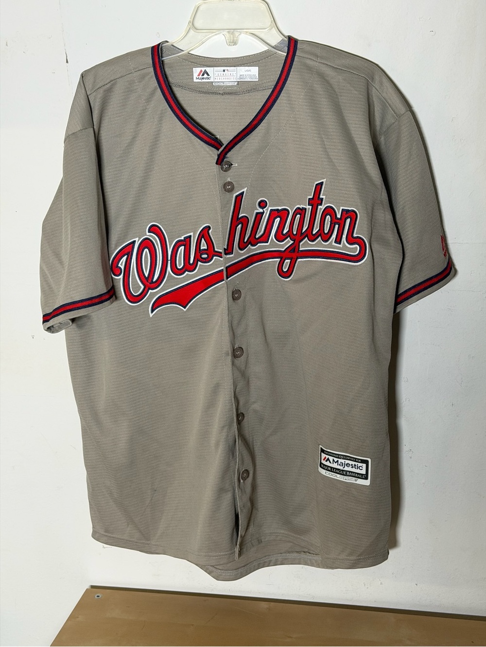Majestic Juan Soto Washington Nationals Cool Base Jersey Gray Large Stitched